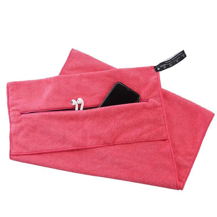 🎁 Redinero™ Premium Anti-Slip Gym Towel with Secure Zipper Pocket (100% off)